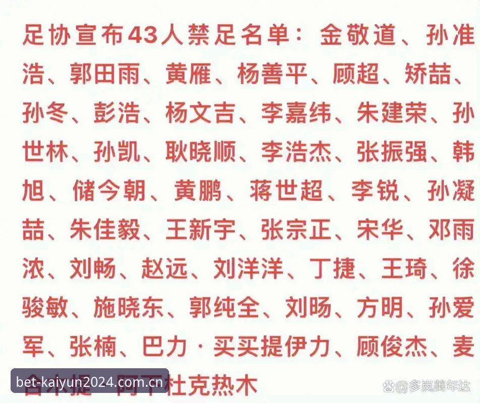 足协第三批禁足名单深度分析：从17人终身禁足到48人行业处罚，这份整治力度究竟意味着什么